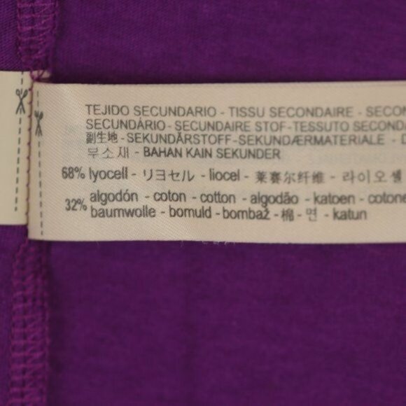 Massimo Dutti Women's Medium Purple V-Neck Tulip Hem Woven Tank Top - Picture 6 of 7